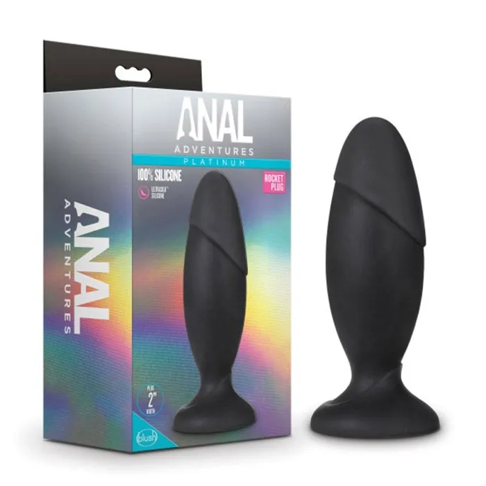 Blush Novelties Anal Adventures - Platinum - Silicone Rocket Plug - Black | Anal Blush Novelties Anal Adventures - Platinum - Silicone Rocket Plug - Black | Anal