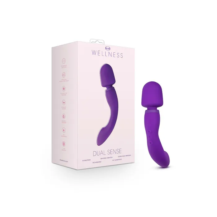Female Sex Toys Blush Novelties Wellness Dual Sense 2in1 Wand Vibrator