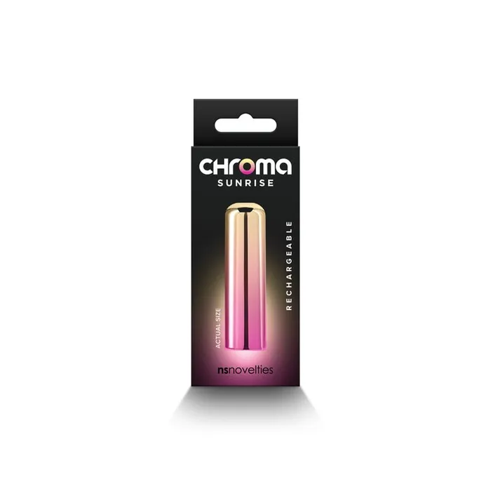 Vibrators NS Novelties Chroma Sunrise Small Metallic PinkGold 68 cm USB Rechargeable Bullet Vibrators NS Novelties Chroma Sunrise Small Metallic PinkGold 68 cm USB Rechargeable Bullet