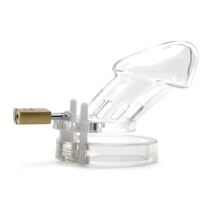 NSP Anal 325 Inch Locking Male Chastity Device in Clear CB6000