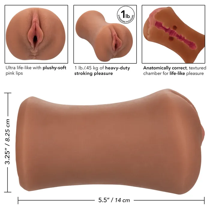 Stroke It Tight Pussy in Brown California Exotic Novelties Male Sex Toys
