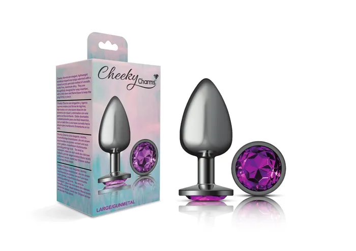 Anal Viben Cheeky Charms Gunmetal Metal Butt Plug Round Deep Purple Large Anal Viben Cheeky Charms Gunmetal Metal Butt Plug Round Deep Purple Large