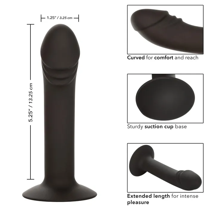 CalExotics Anal Silicone Curved Anal Stud Black CalExotics Anal Silicone Curved Anal Stud Black