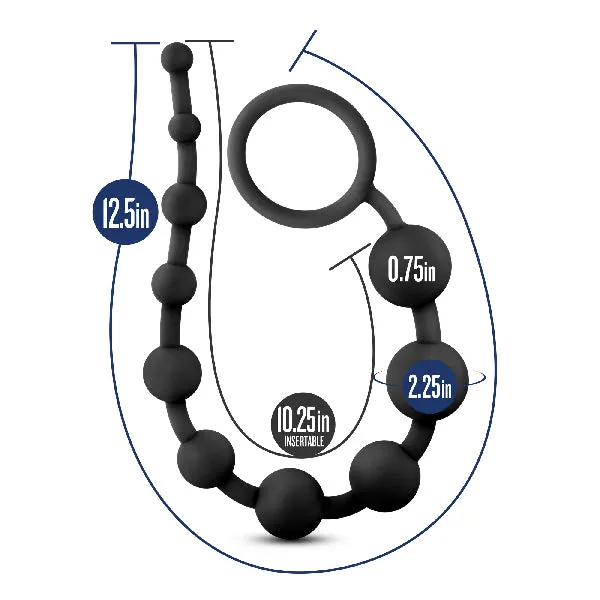 Blush Anal Performance Silicone Anal Beads Black
