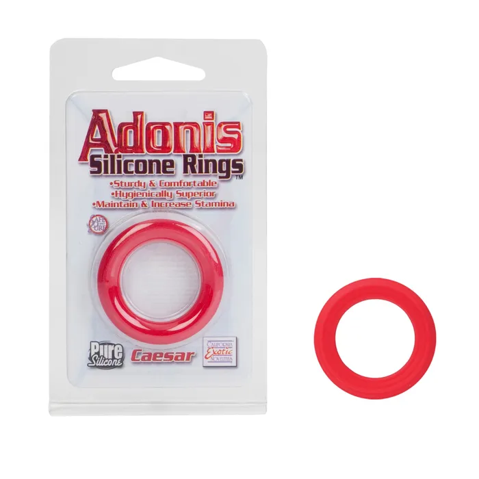 Adonis Silicone Ring Caesar Red California Exotic Novelties Male Sex Toys