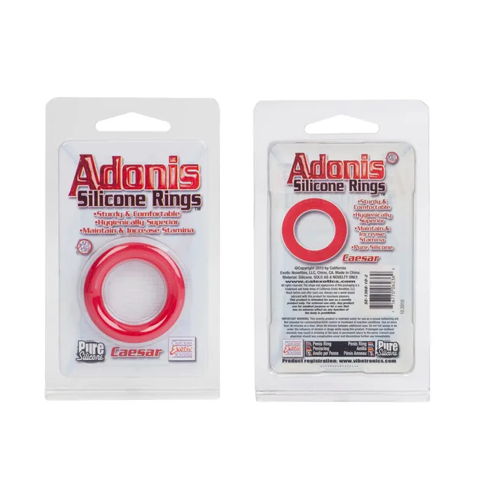 Adonis Silicone Ring Caesar Red California Exotic Novelties Male Sex Toys